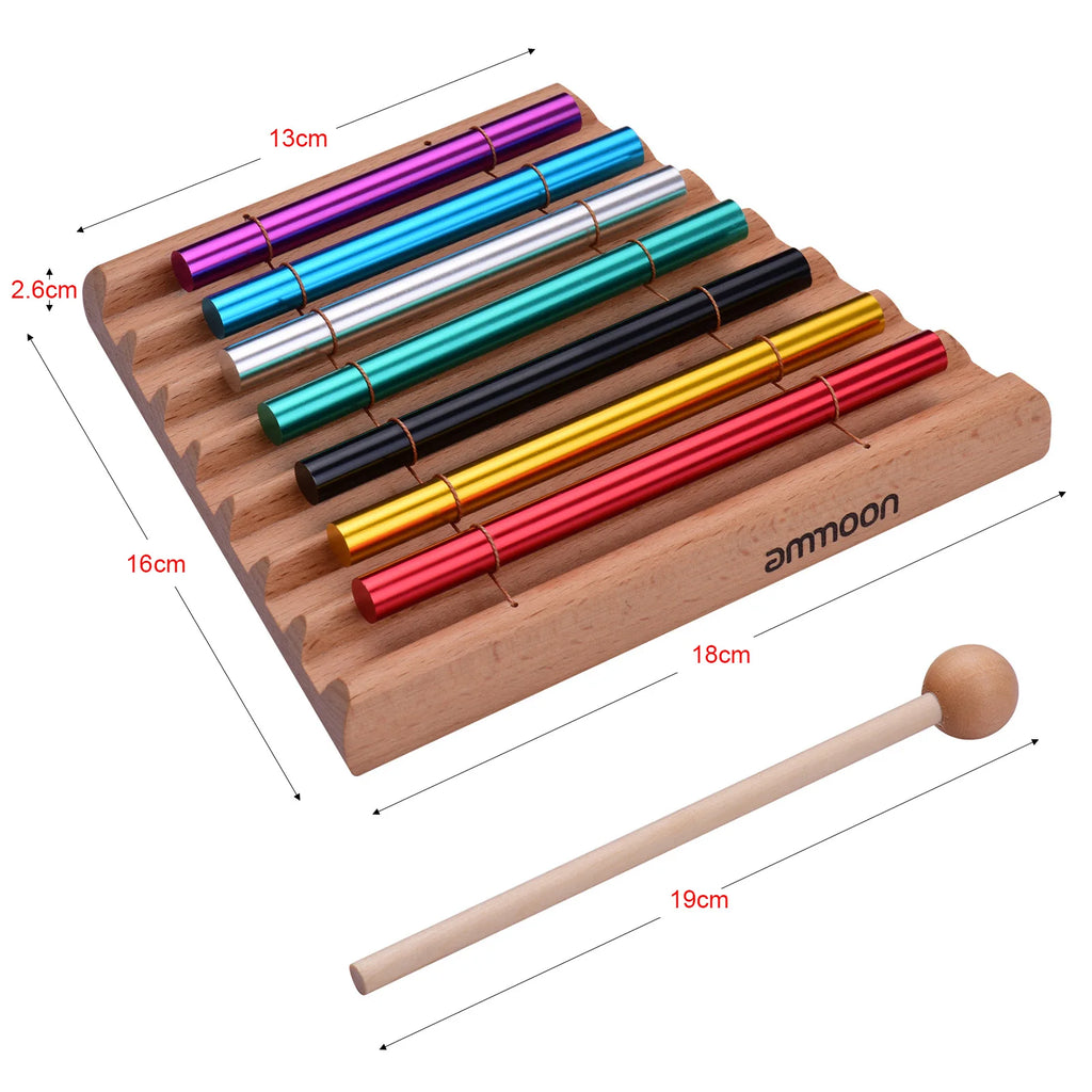 Ammoon 7-Tone Tabletop Chimes Meditation Chime Colorful Wind Bell