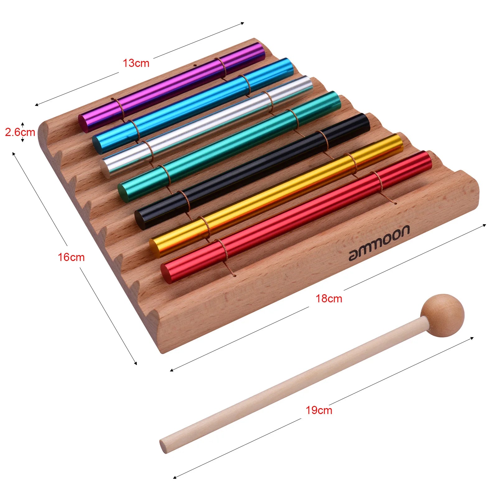 Ammoon 7-Tone Tabletop Chimes Meditation Chime Colorful Wind Bell