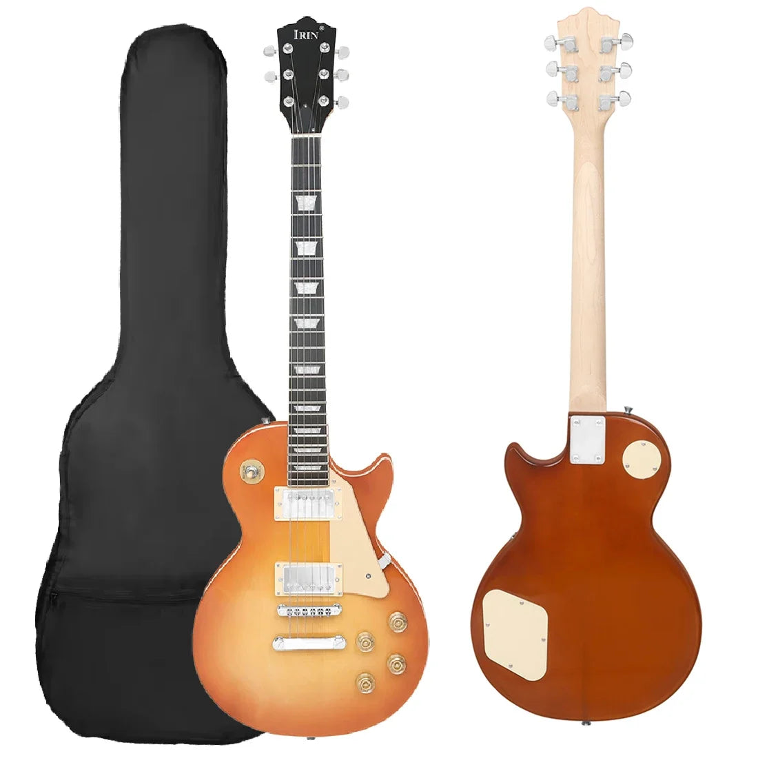 IRIN LP Electric Guitar 6 String 22 Frets Stylish Electric Guitar Kit 39in Full-Size Beginner Starter with Electric Guitar Bag