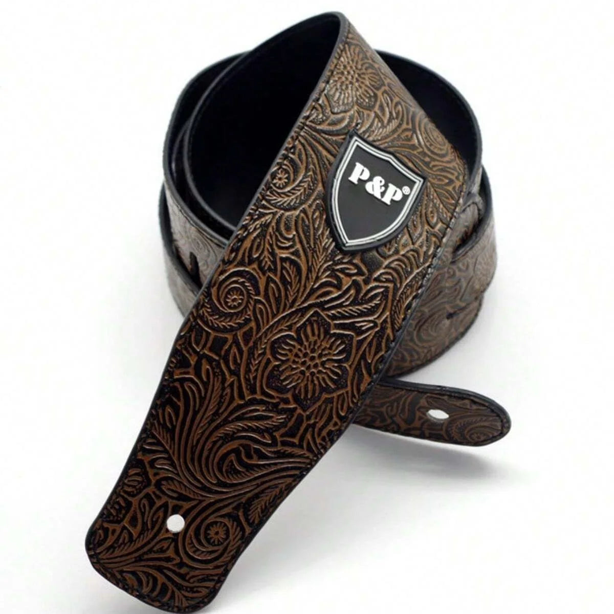 Guitar Strap Vintage 2.5 Inch Adjustable Soft Embroidered Belt