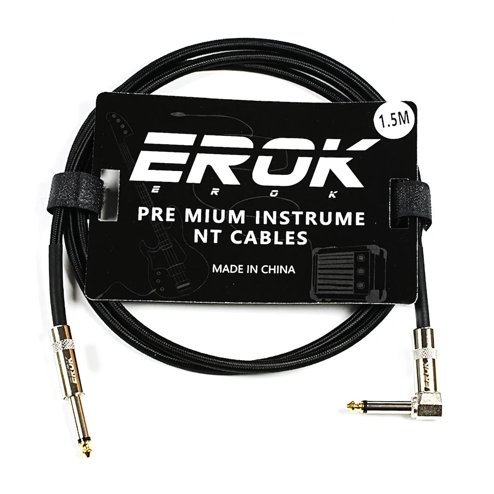 Erok 1.5/3/6/10M Guitar Audio Cables Anti-Noise Line 6.35Mm Male To