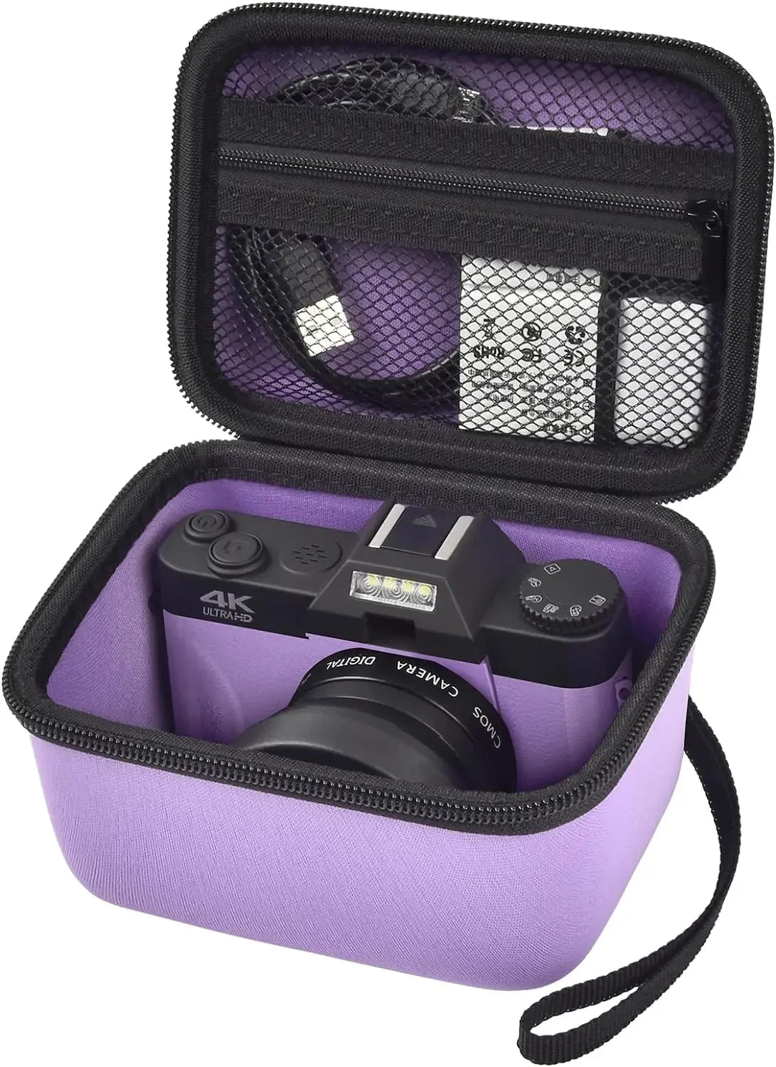 Vlogging Camera Case Compatible with for Duluvulu/for VJIANGER/for JGIPL/for TEBNGIHNM 4K Digital Cameras for Youtube (Box Only)
