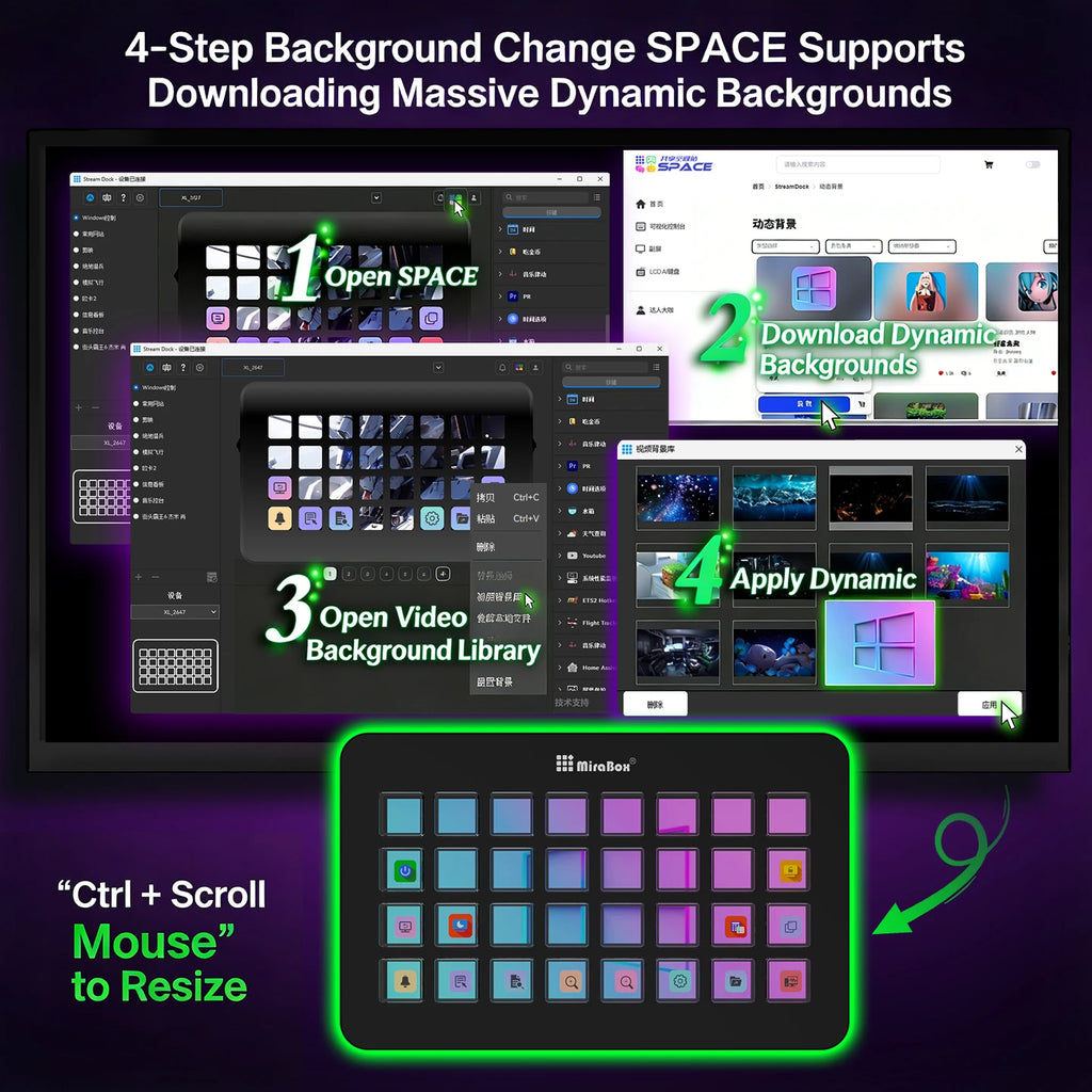 Mirabox Xl Stream Deck Visual Console Macro Keyboard 32Lcd Keys