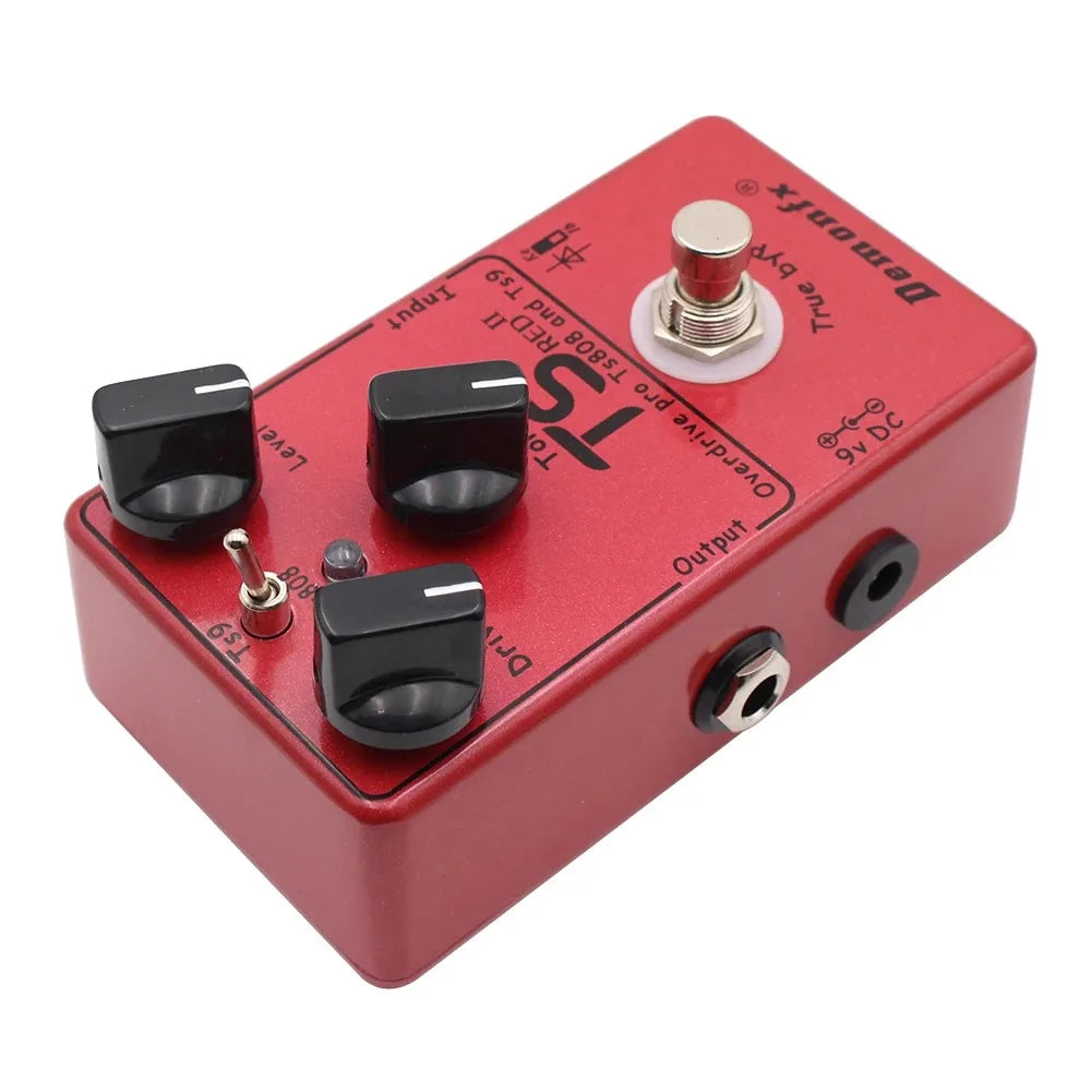 Demonfx Ts Red Pro Overdrive Effect Pedal, Ts808 And Ts9 Drive Guitar