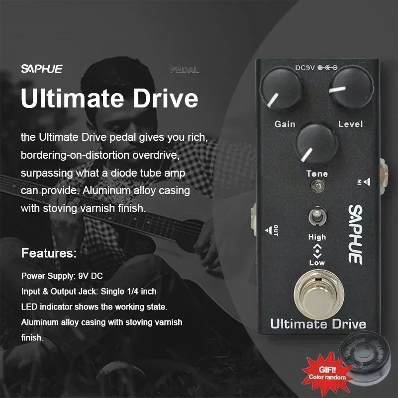 Saphue Electric Guitar Pedal Vintage Overdrive/Distortion
