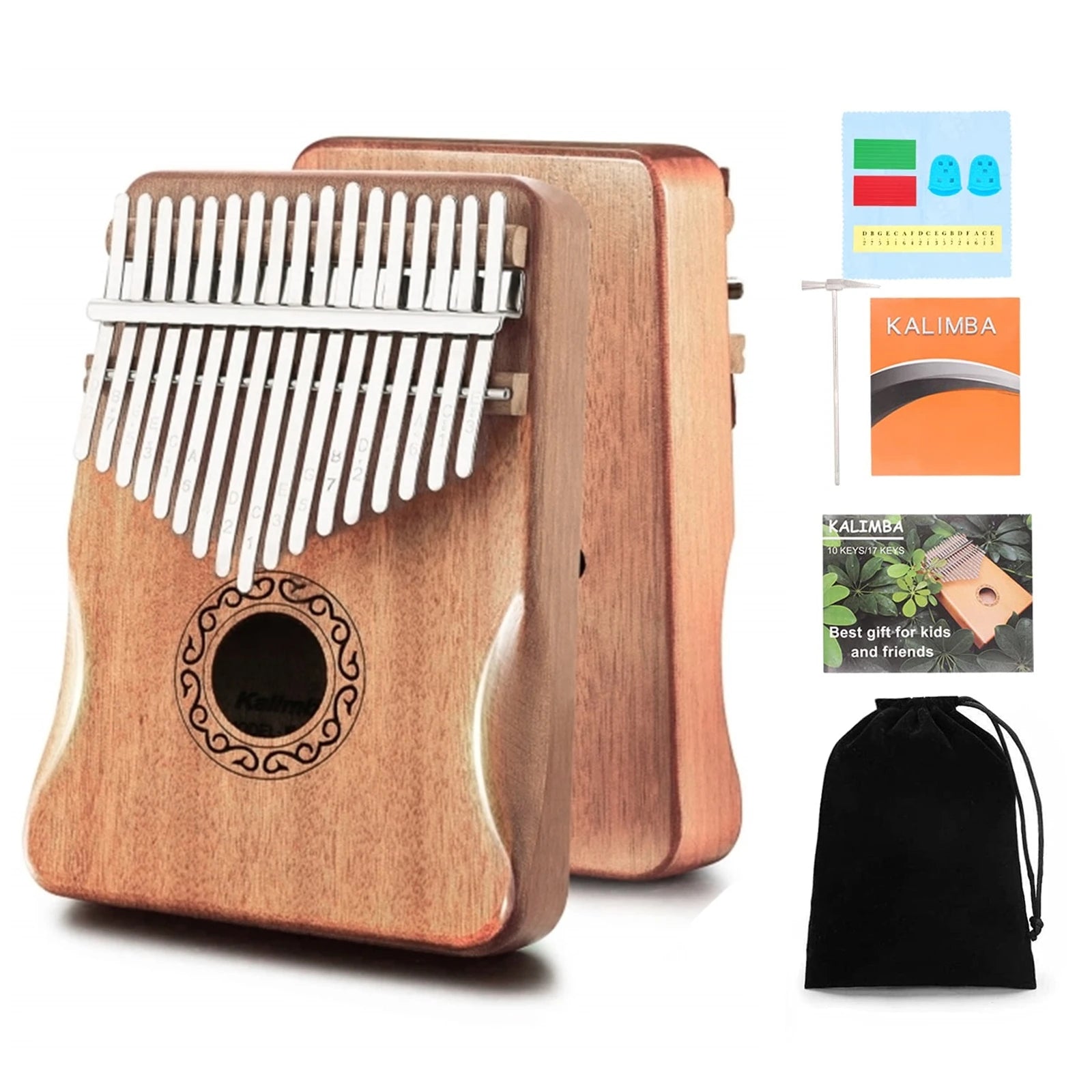 Kalimba Thumb Piano 17 21 Keys Mahogany Wood Finger Combinations Gifts