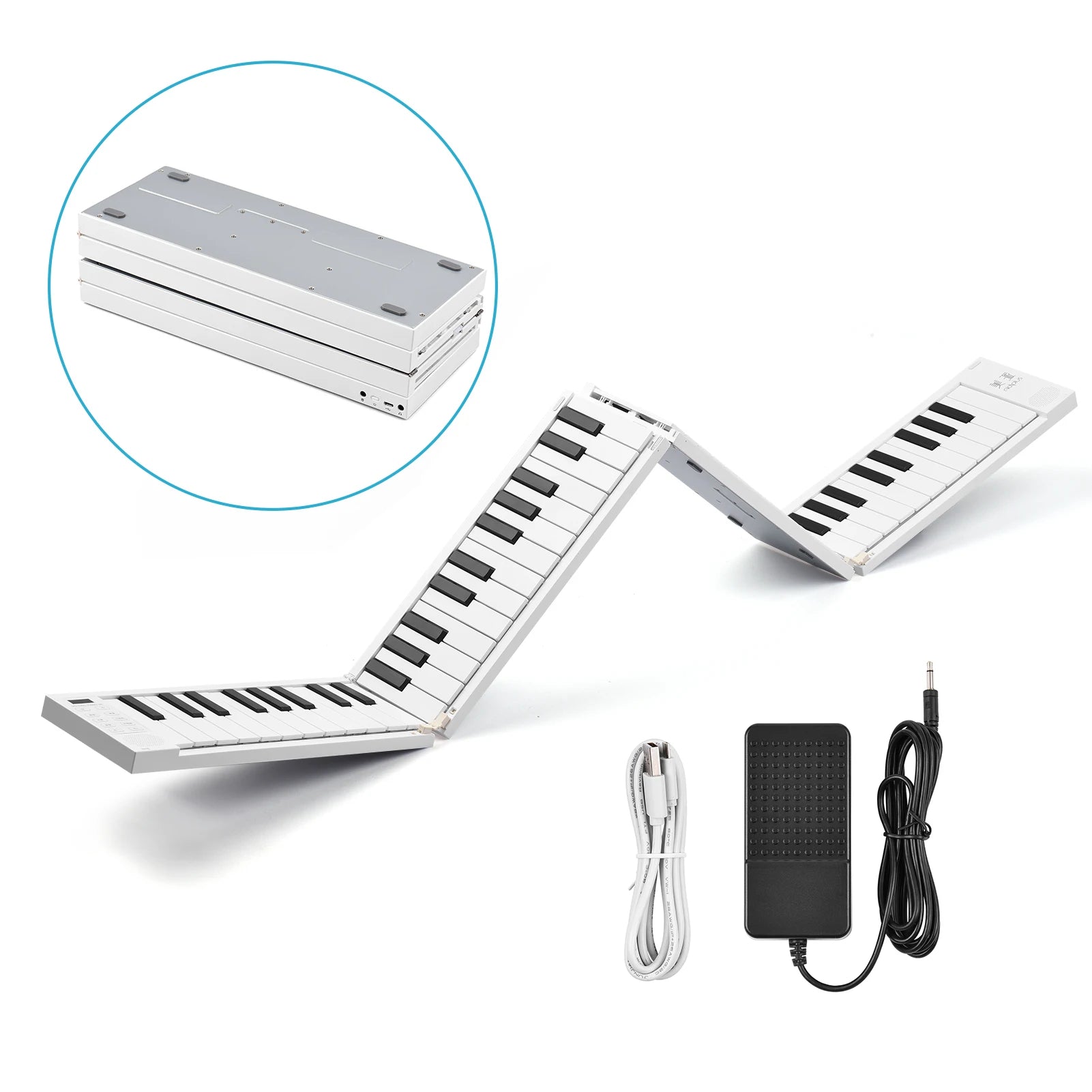 88 Keys Foldable Piano Digital Multifunctional Electronic Keyboard