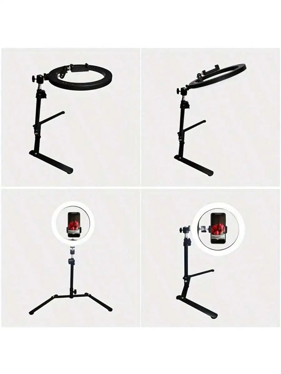 10-inch ring fill light + overhead rack mount