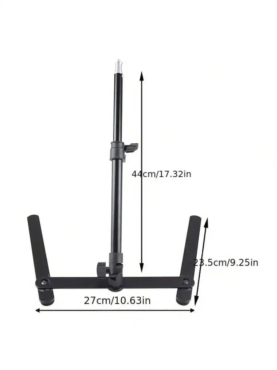 10-inch ring fill light + overhead rack mount, dimmable LED ring light