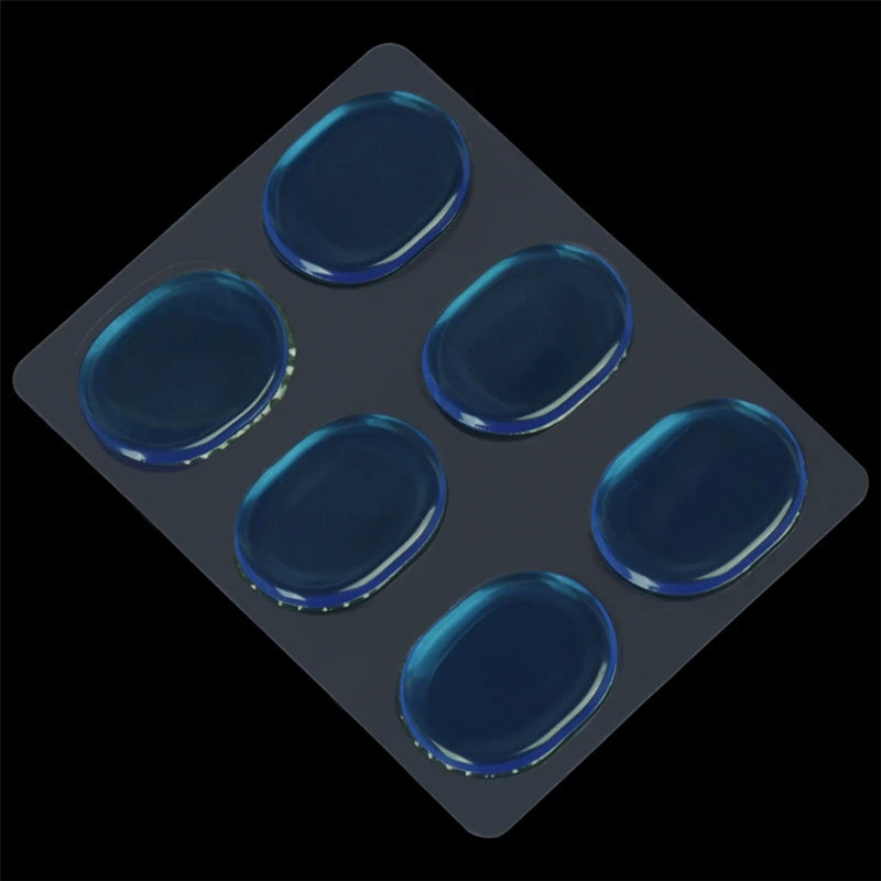 6Pcs/Sheet Pieces Drum Damper Gel Pads Silicone Drums Silencer