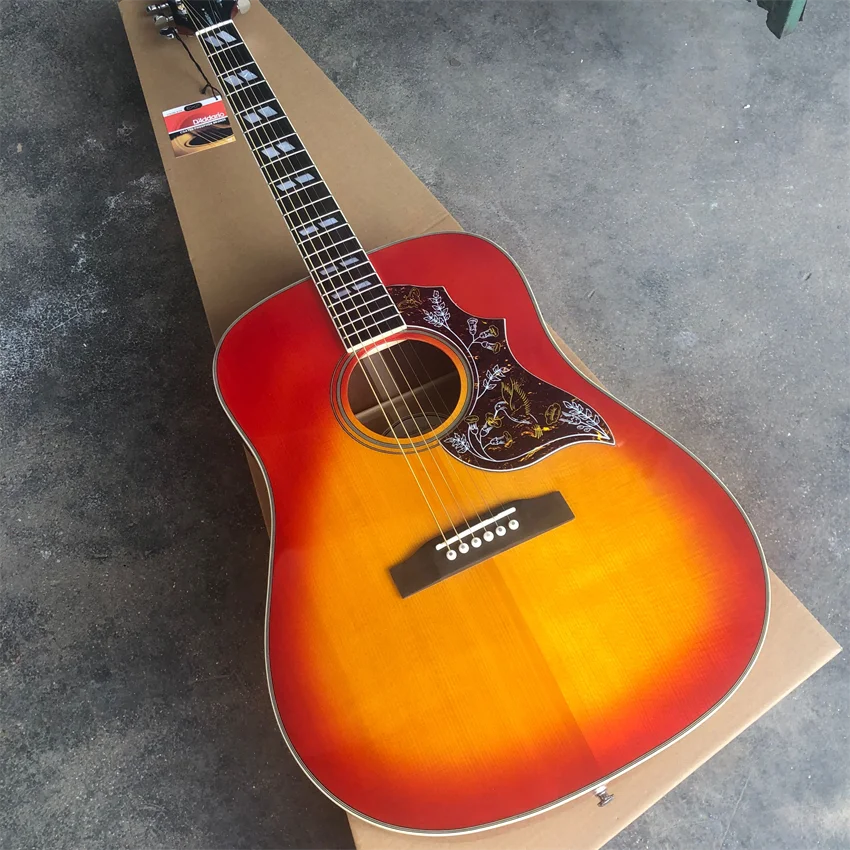 41 "acoustic guitar. Spruce Shabili acoustic guitar, face single, Hummingbird acoustic guitar, stock, wholesale retail