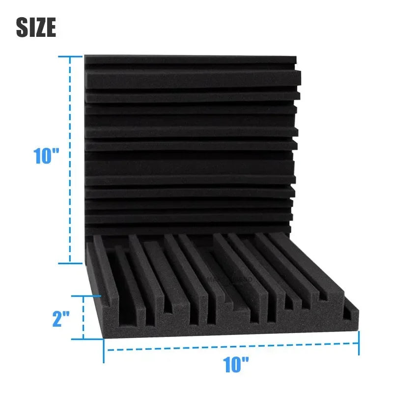 24Pcs 25X25X5 cm Studio Acoustic Foam Sound Absorbing Noise