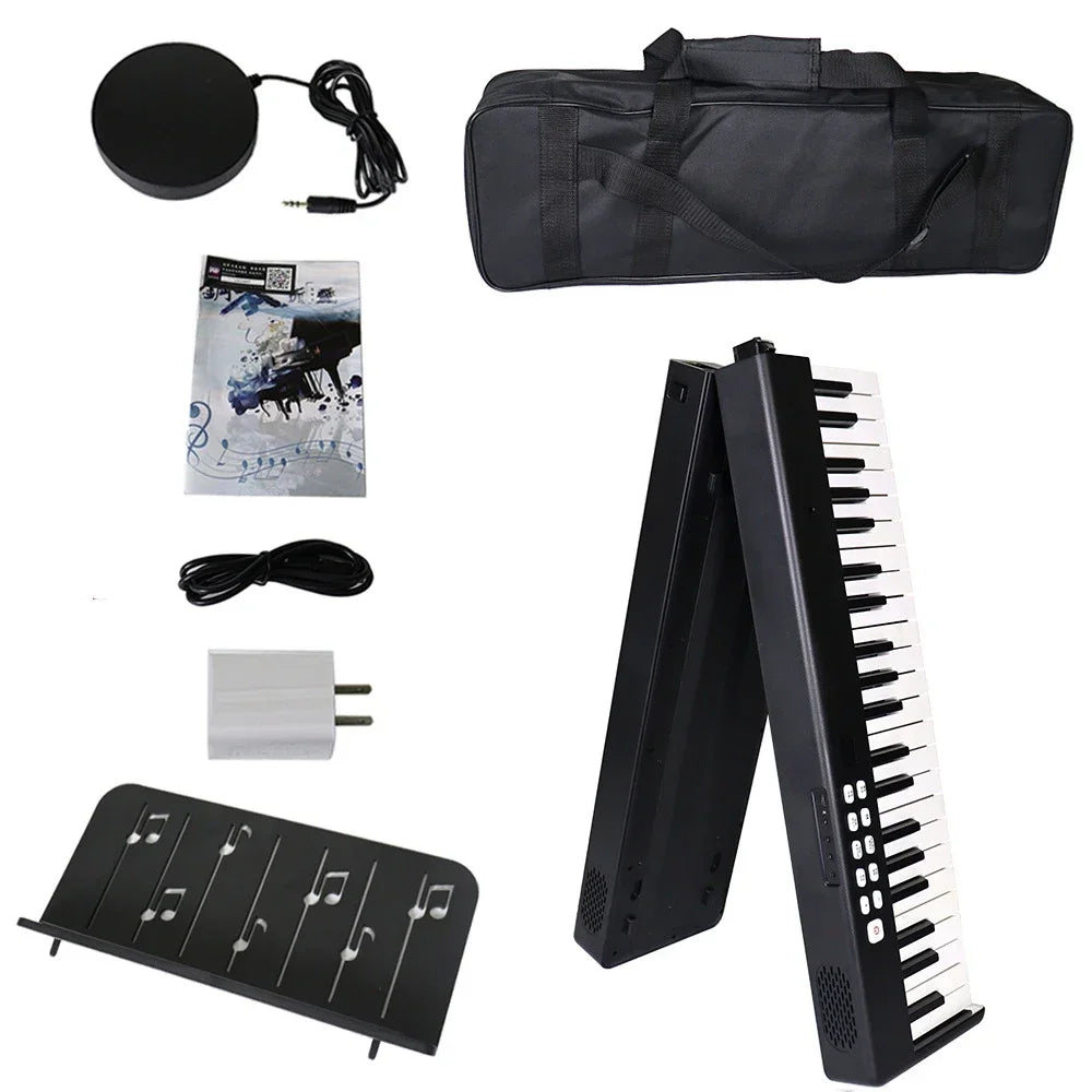 88-Key Folding Digital Piano, Controller, Flexible, Electric, Musical