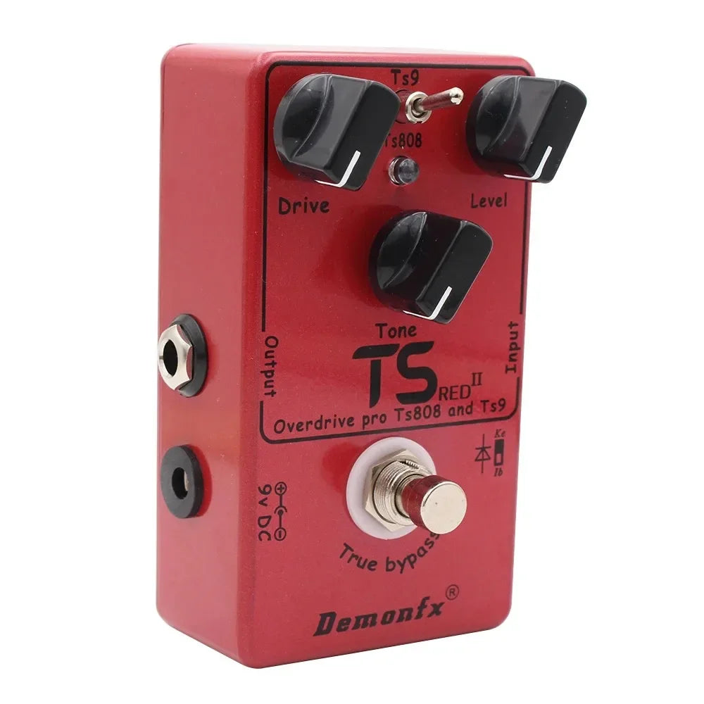 Demonfx Ts Red Pro Overdrive Effect Pedal, Ts808 And Ts9 Drive Guitar
