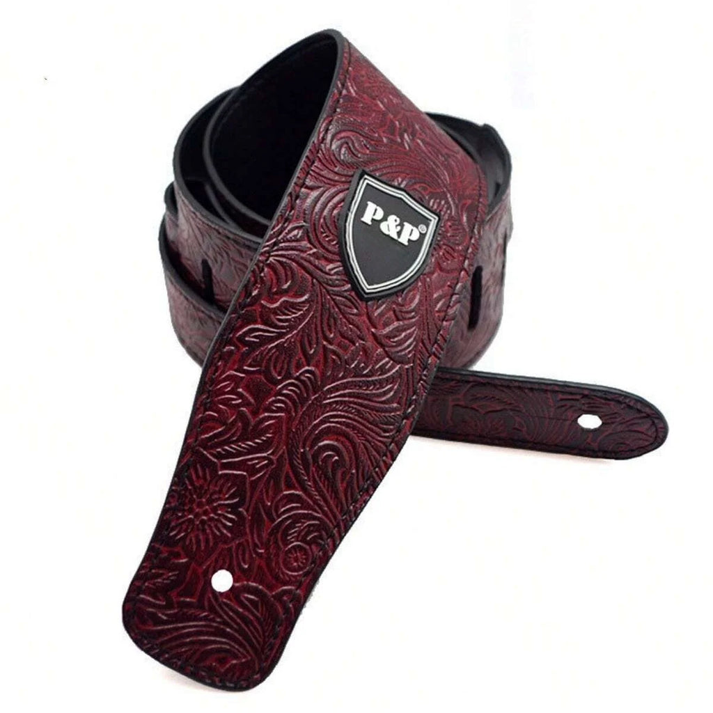 Guitar Strap Vintage 2.5 Inch Adjustable Soft Embroidered Belt