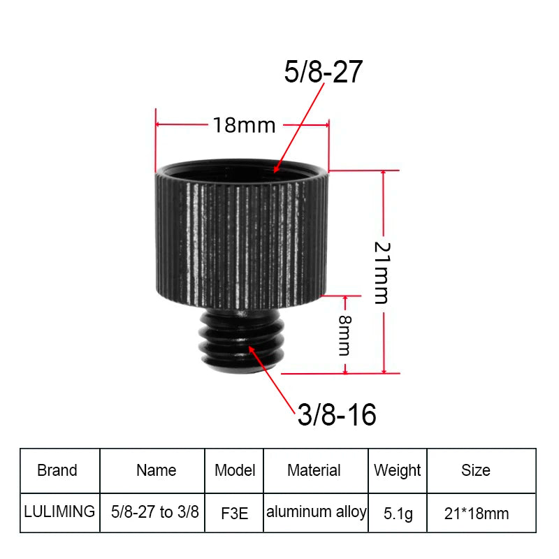 1/4 to 3/8 Camera Conversion Screw