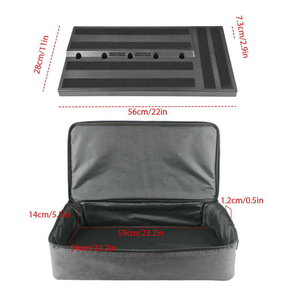 Rockhouse Guitar Pedal Board Dual-Sided Step Design