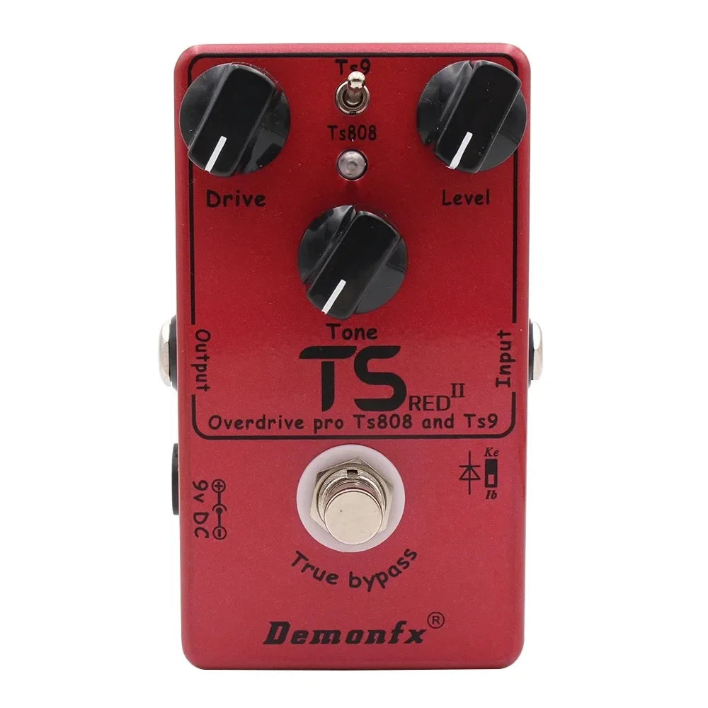 Demonfx Ts Red Pro Overdrive Effect Pedal, Ts808 And Ts9 Drive Guitar