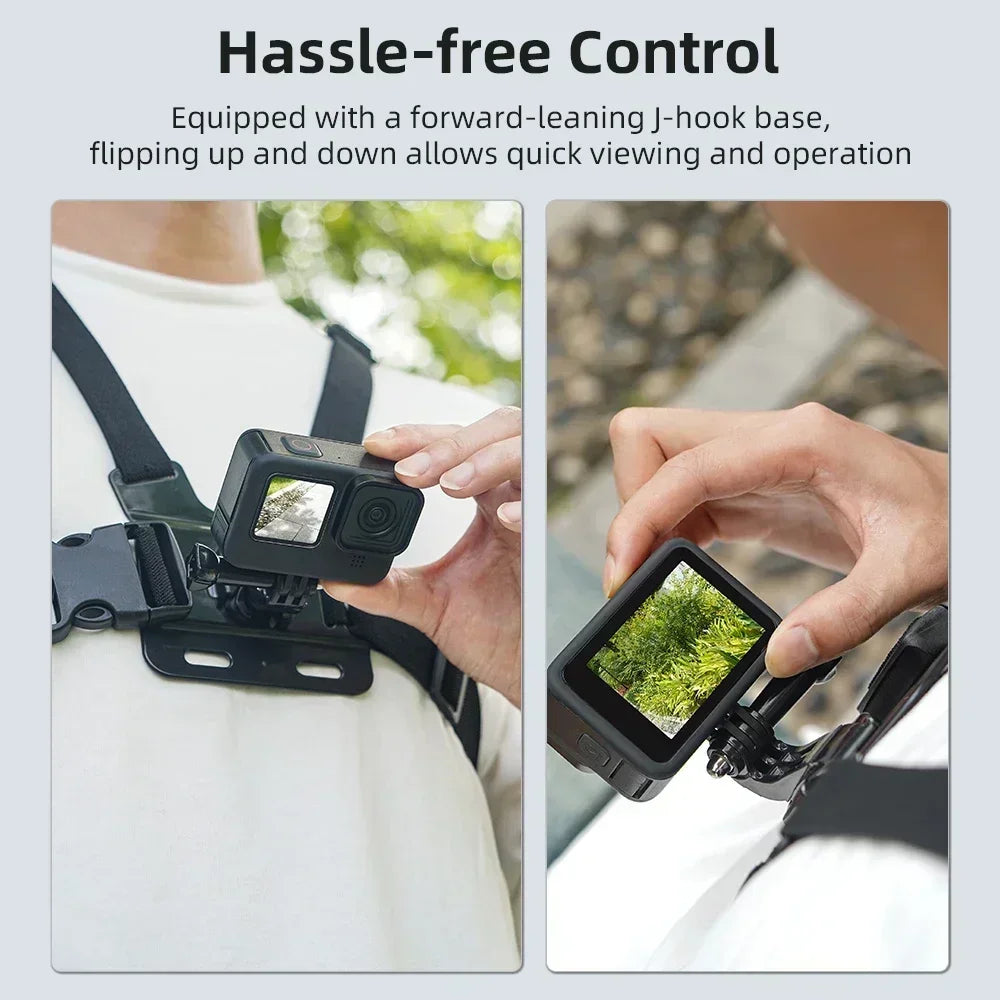 Chest Strap Mount Belt for DJI Action 5 Pro/Insta360 X5/Osmo 360 Camera Harness for Phone Sports POV Photographic Accessories