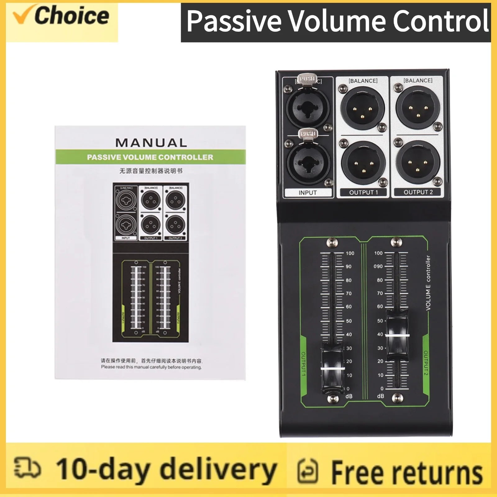 Passive Volume Control Metal Precise Sound Adjuster Plug And Play