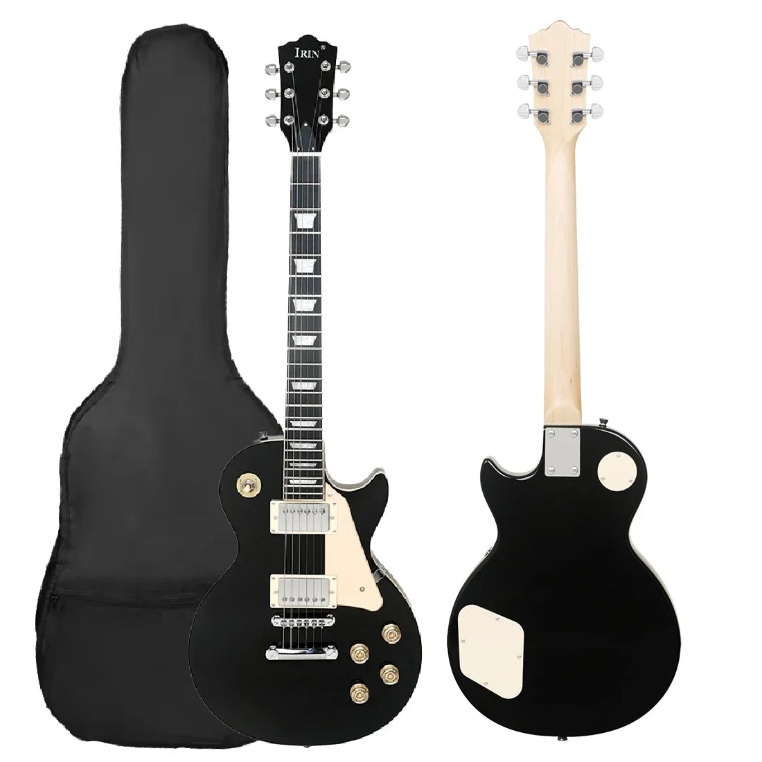 IRIN LP Electric Guitar 6 String 22 Frets Stylish Electric Guitar Kit 39in Full-Size Beginner Starter with Electric Guitar Bag