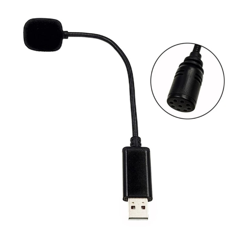 Mini USB Microphone for Laptop and Desktop Computer with Gooseneck for PC N0HC