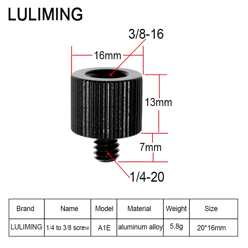 1/4 to 3/8 Camera Conversion Screw