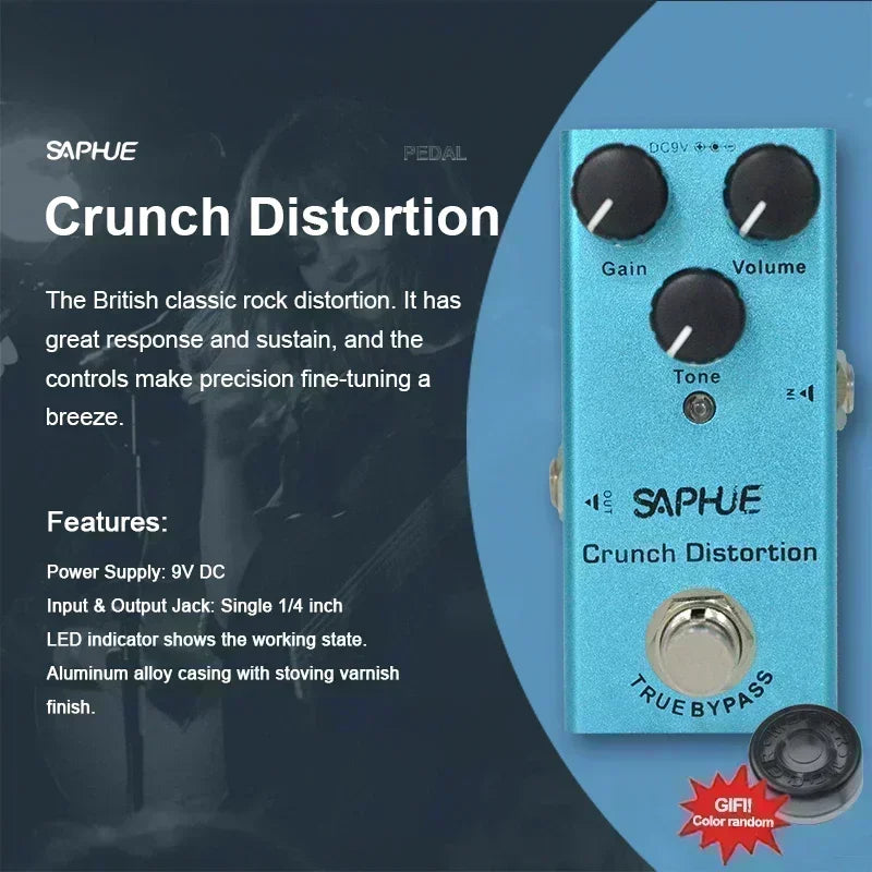 Saphue Electric Guitar Pedal Vintage Overdrive/Distortion