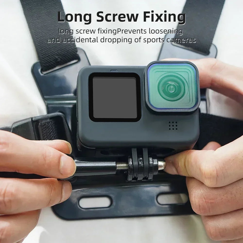 Chest Strap Mount Belt for DJI Action 5 Pro/Insta360 X5/Osmo 360 Camera Harness for Phone Sports POV Photographic Accessories