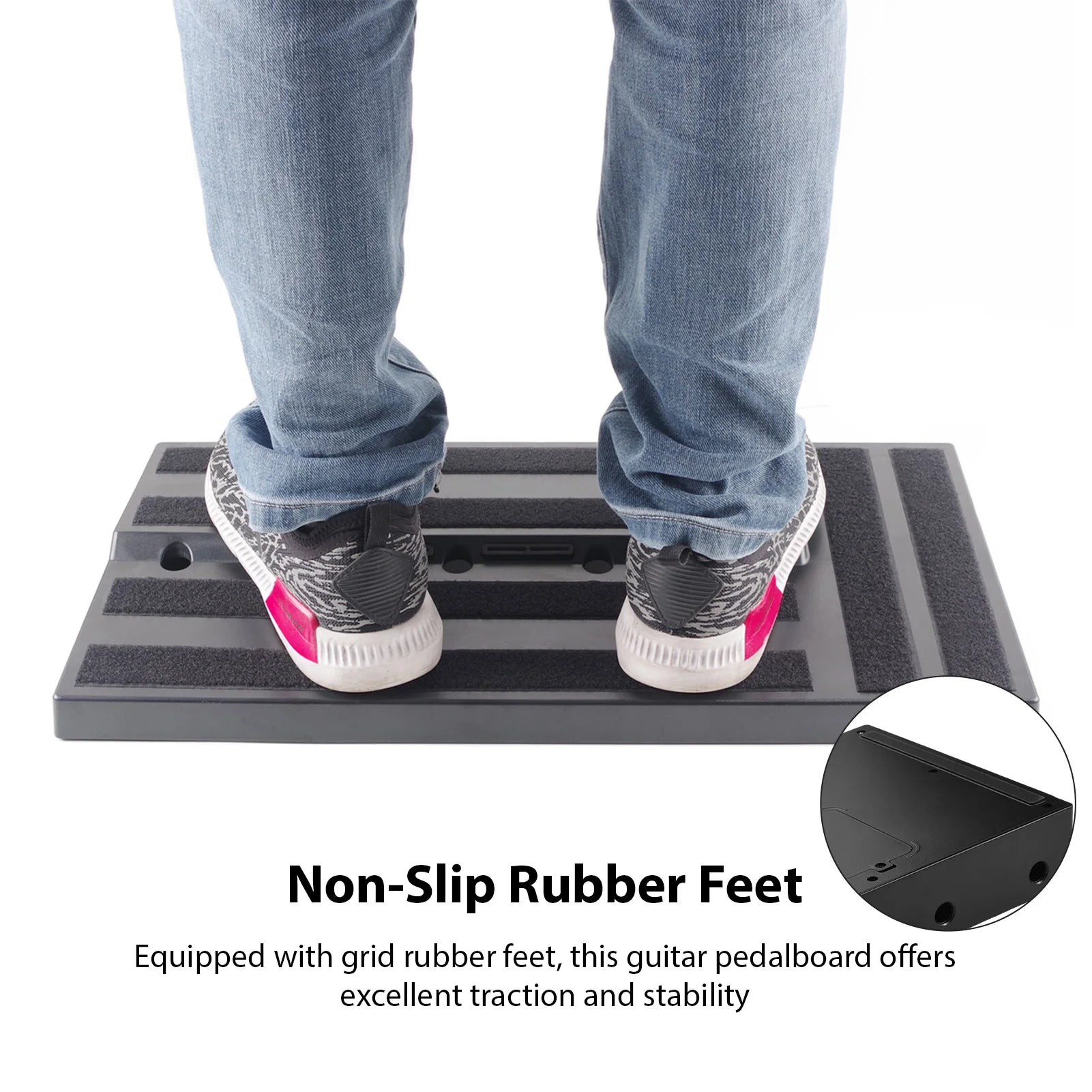 Rockhouse Guitar Pedal Board Dual-Sided Step Design