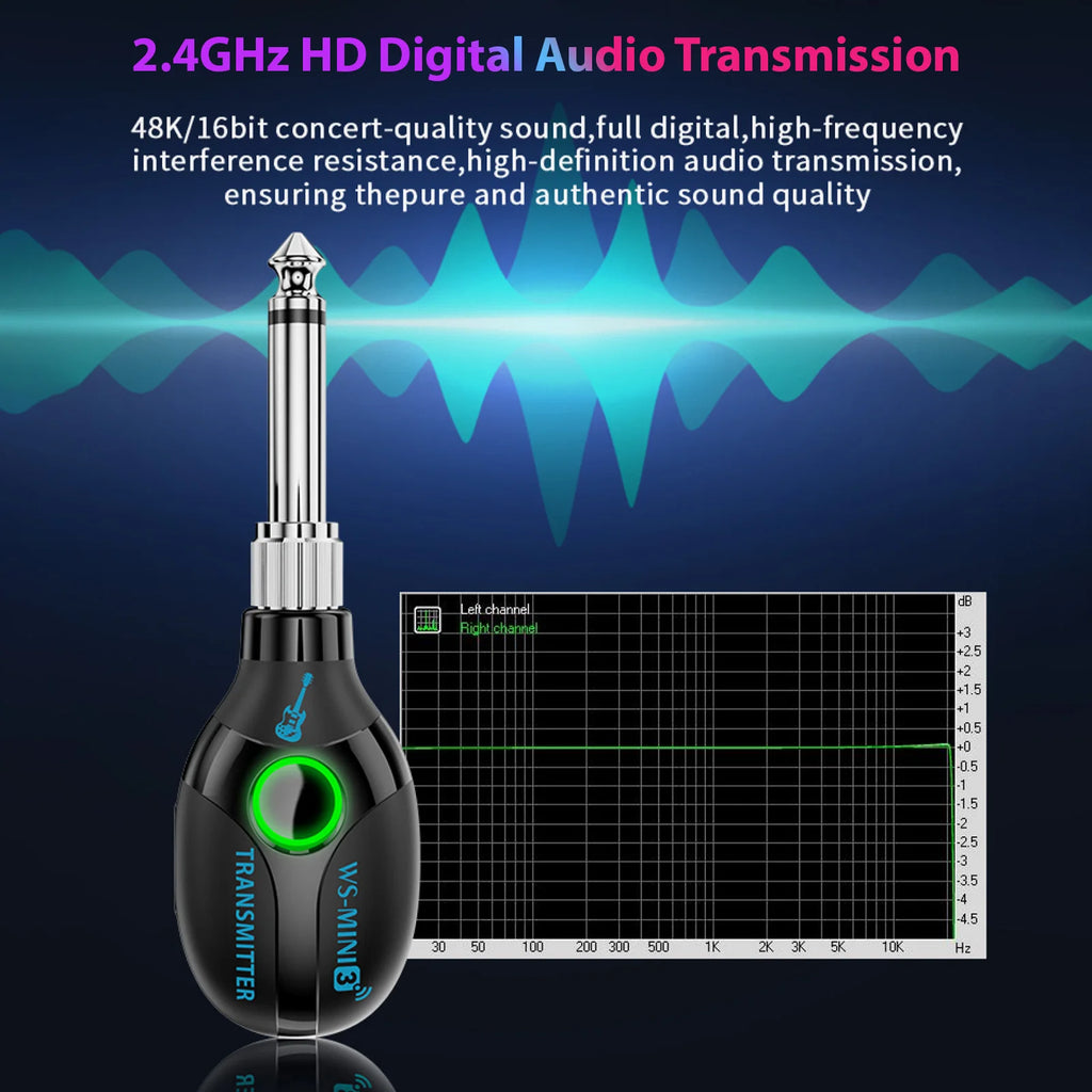 2.4G Wireless Guitar System Transmitter Receiver Set