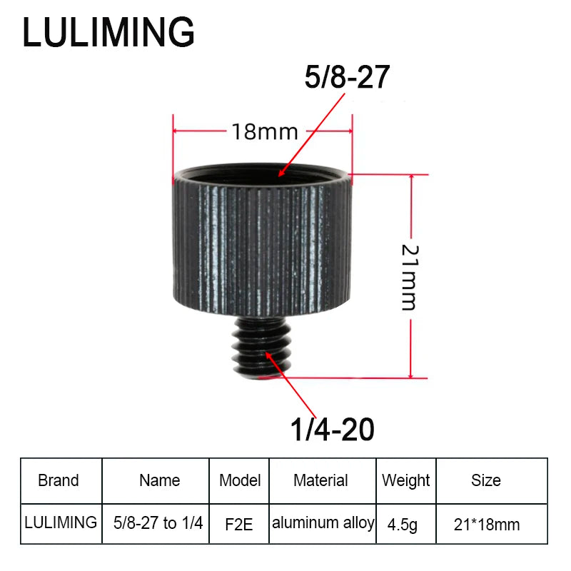 1/4 to 3/8 Camera Conversion Screw Microphone 5/8-27 to 1/4 3/8 Adapter Screw Ballhead Tripod Photography Camera Accessories