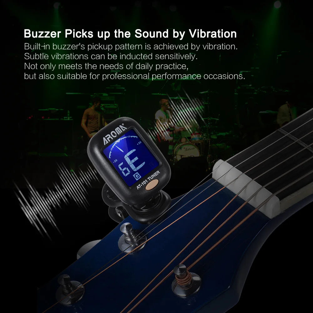 Tuner At-101 Mini Clip-On Electronic Super Sensitive 12 Equal