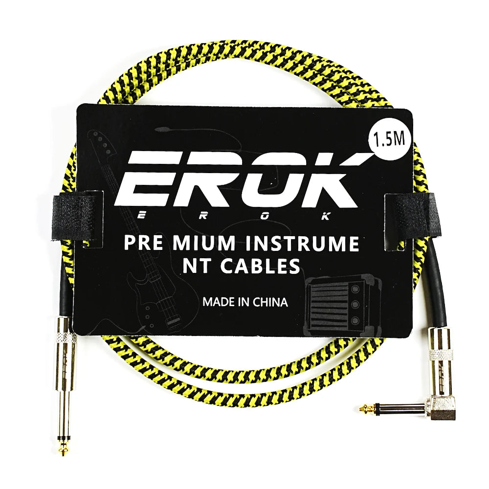 Erok 1.5/3/6/10M Guitar Audio Cables Anti-Noise Line 6.35Mm Male To