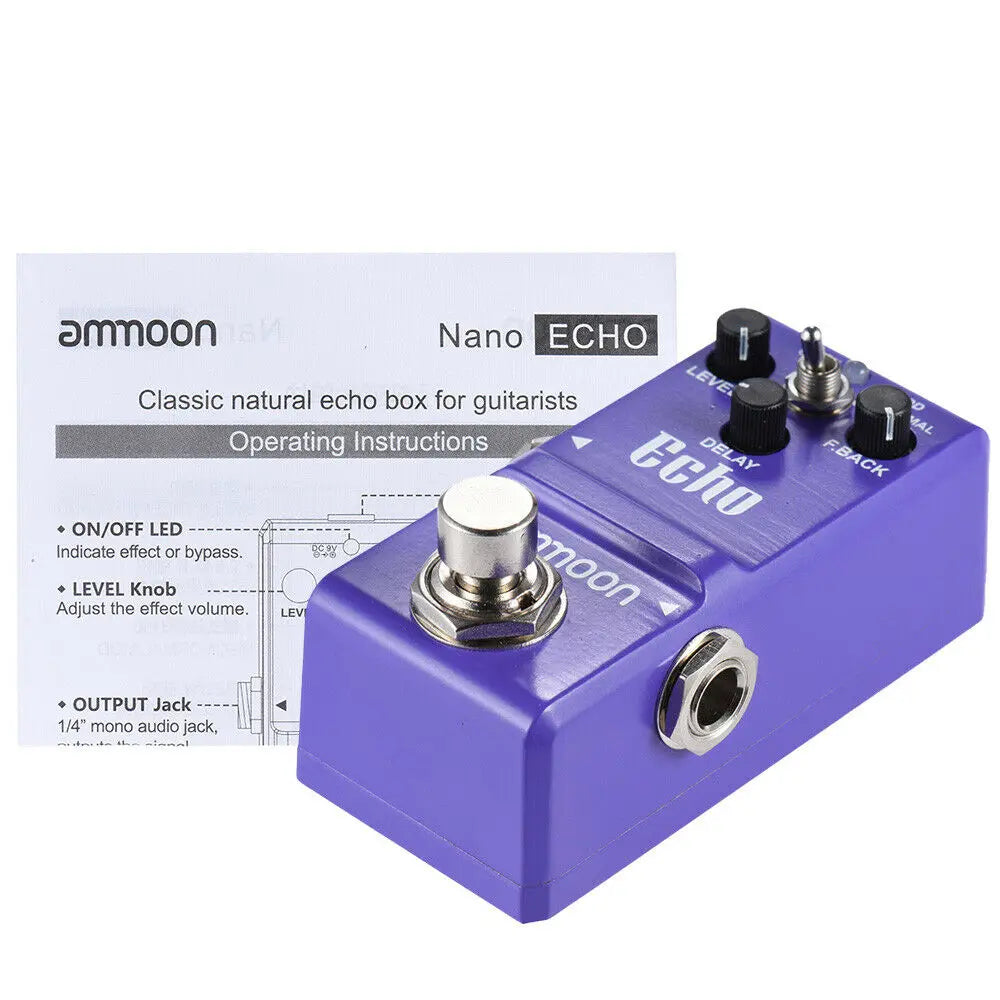 Ammoon Nano Series Delay Guitar Effect Pedal True Bypass Aluminum