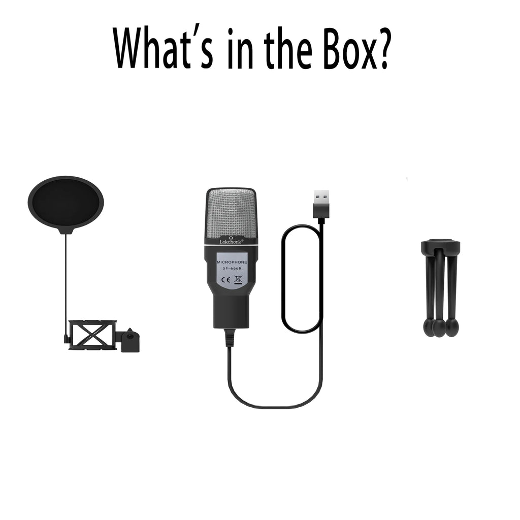 USB Microphone RGB Condenser Wire Gaming Mic