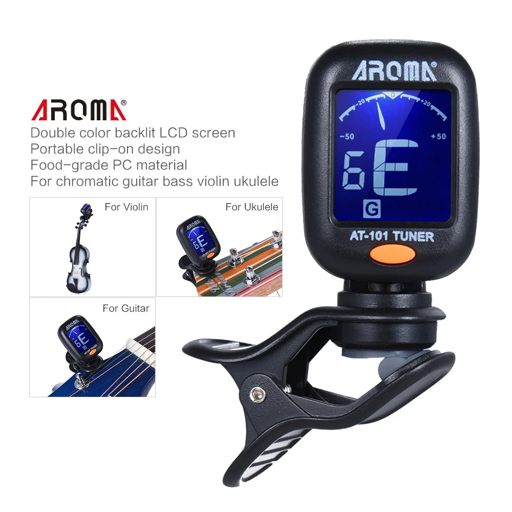 Tuner At-101 Mini Clip-On Electronic Super Sensitive 12 Equal