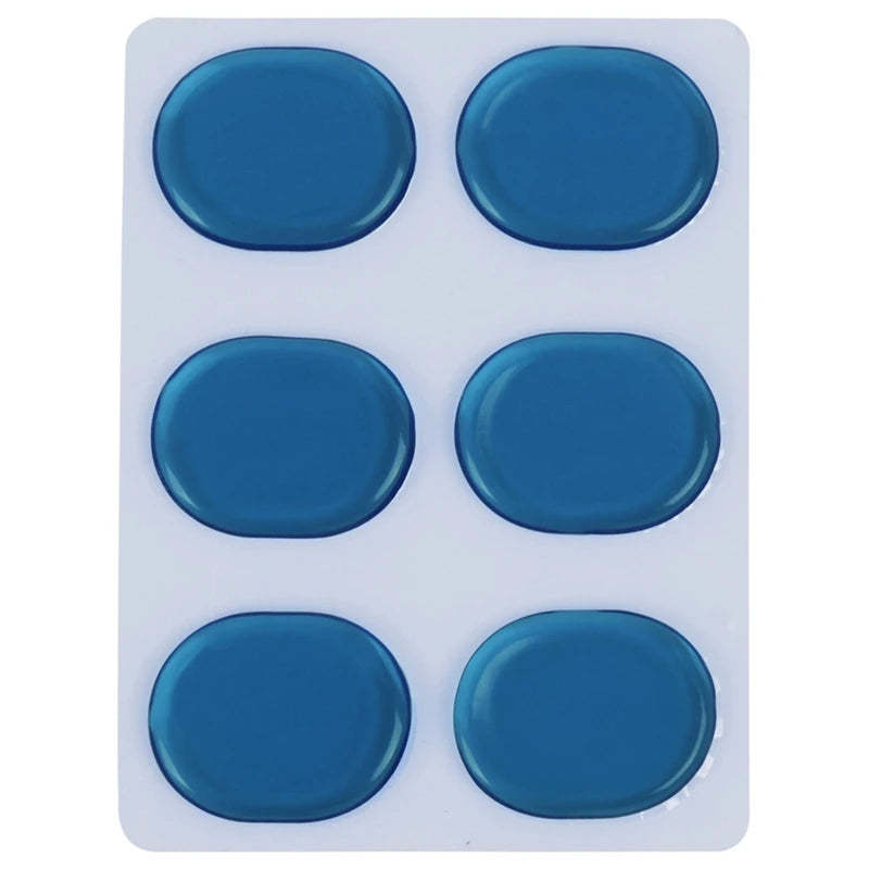 6Pcs/Sheet Pieces Drum Damper Gel Pads Silicone Drums Silencer