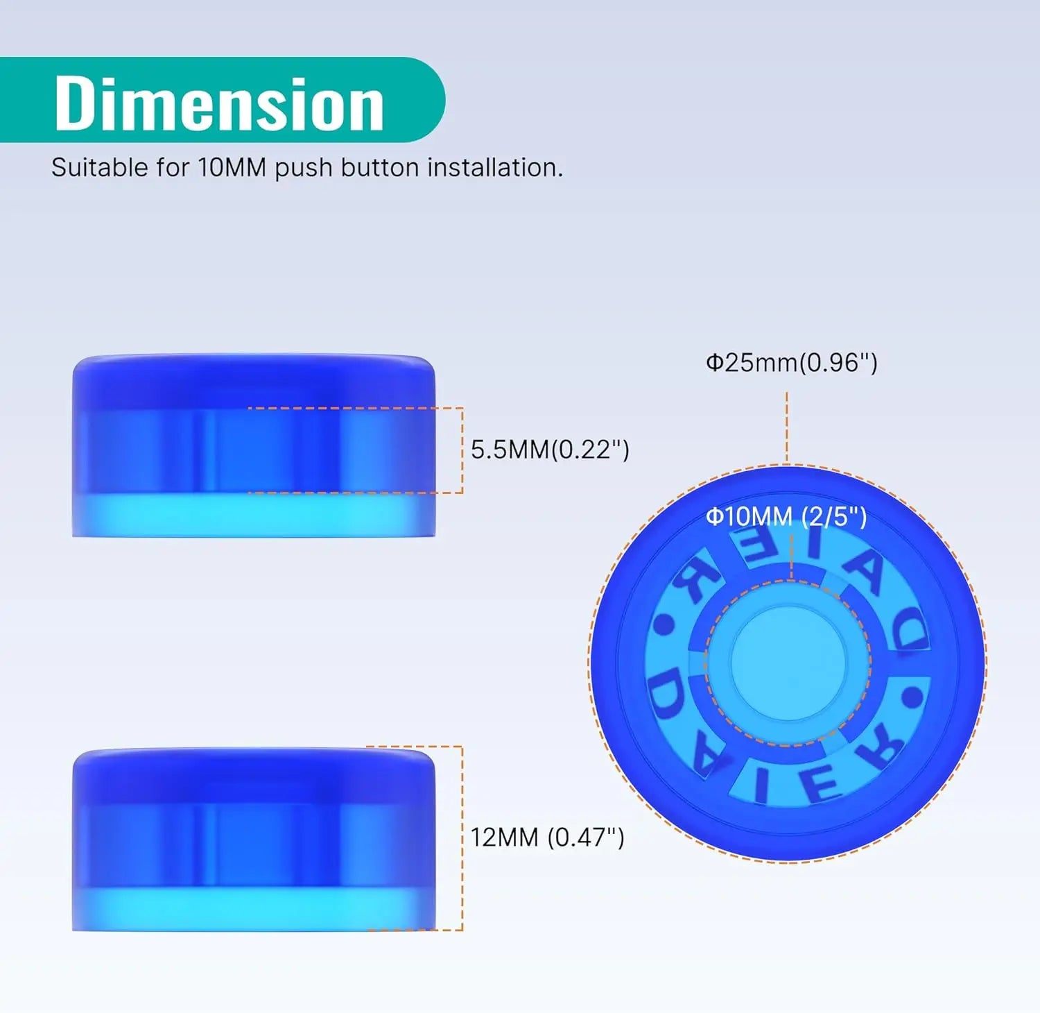 Daierbum 20 Pcs Footswitch Topper