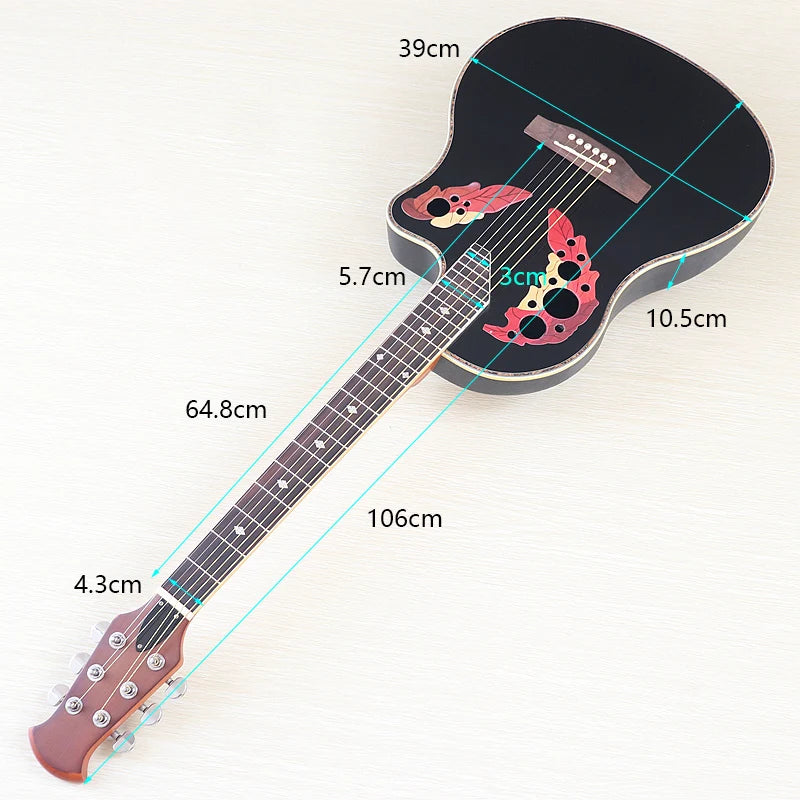 6 Strings 41Inch Round Back Acoustic Guitar