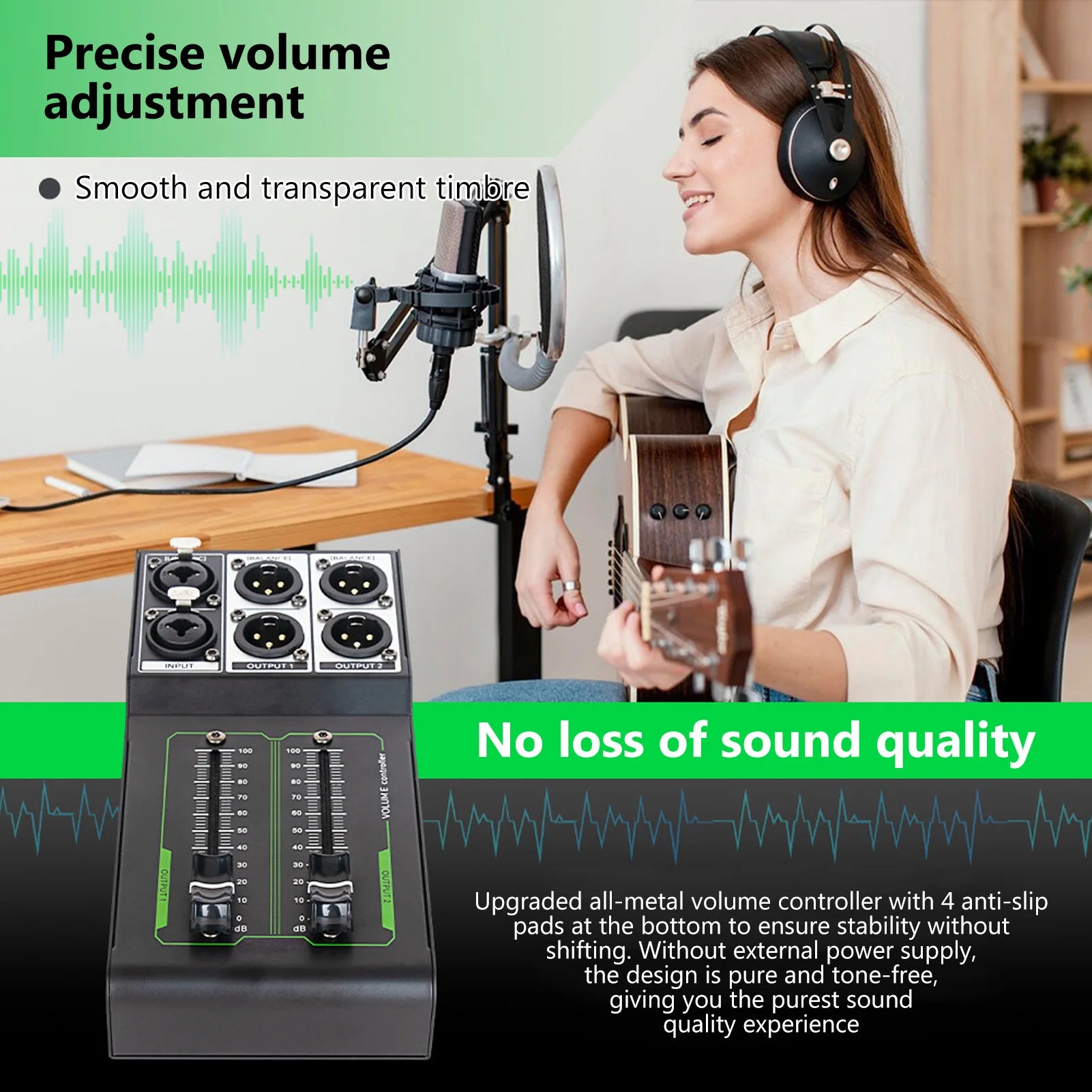 Passive Volume Control Metal Precise Sound Adjuster Plug And Play