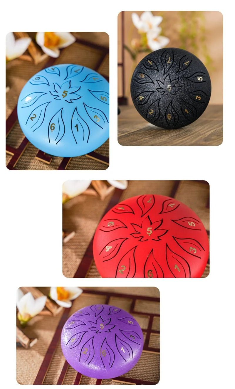 Tongue Drum 6 Inch 11 Notes Ethereal Drums Children Steel Hand Yoga