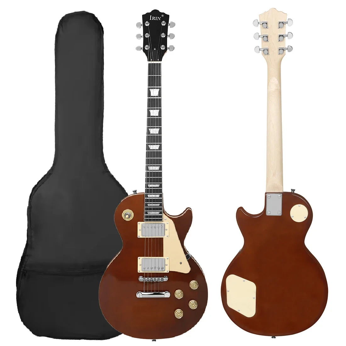 IRIN LP Electric Guitar 6 String 22 Frets Stylish Electric Guitar Kit 39in Full-Size Beginner Starter with Electric Guitar Bag