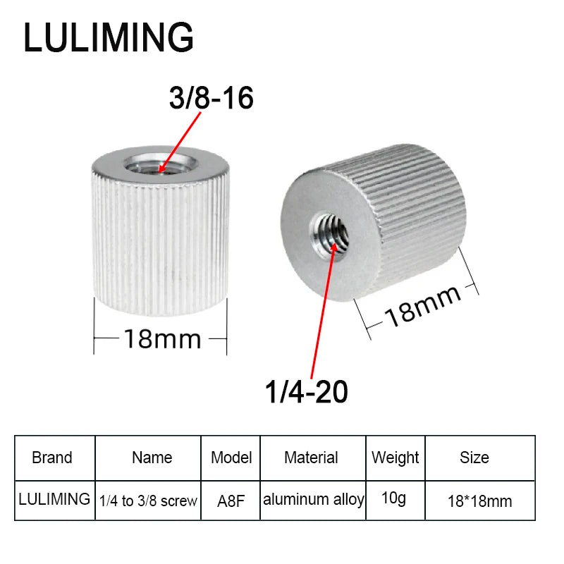 1/4 to 3/8 Camera Conversion Screw Microphone 5/8-27 to 1/4 3/8 Adapter Screw Ballhead Tripod Photography Camera Accessories