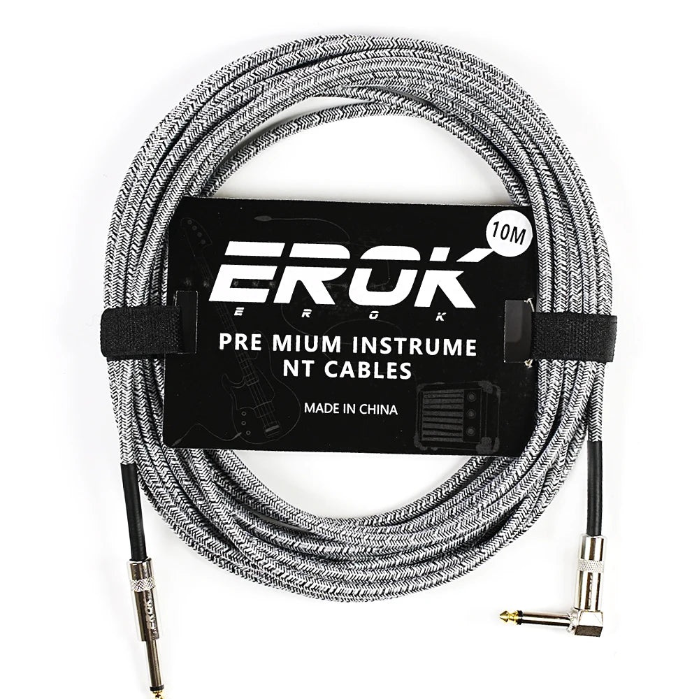 Erok 1.5/3/6/10M Guitar Audio Cables Anti-Noise Line 6.35Mm Male To