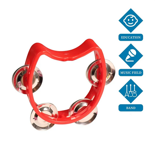 20 Pcs Plastic Tambourine Musical Instruments, Mini Handheld