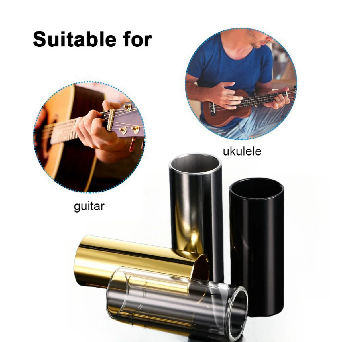 Miwayer Slider 60Mm High Guitar Slide Bar Stainless Steel Metal/Glass