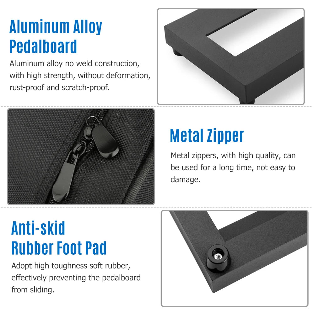 Small Size Guitar Effect Pedal Board Aluminum Alloy Pedalboard 15×4.9