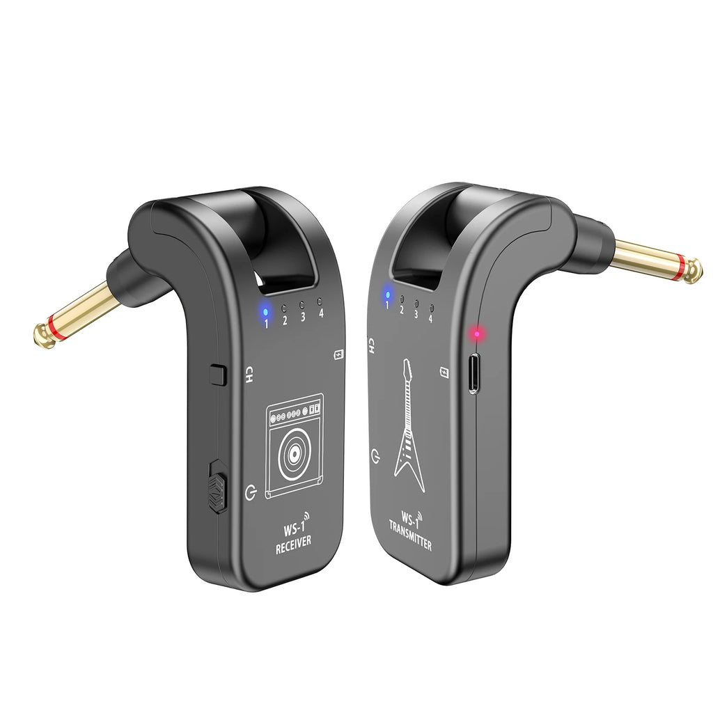 Ammoon 2.4G Wireless Guitar Transmitter Receiver System Rechargeable