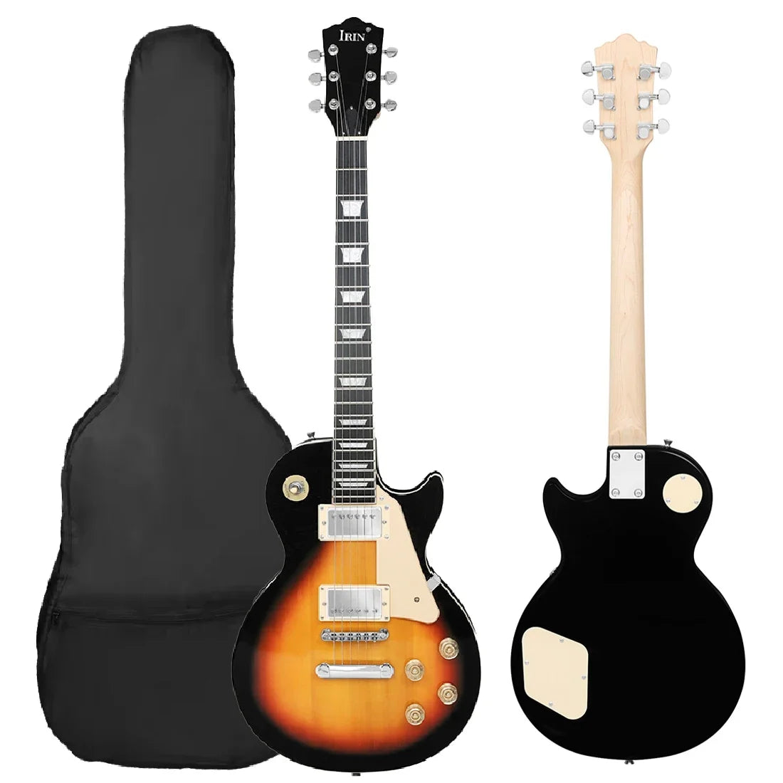 IRIN LP Electric Guitar 6 String 22 Frets Stylish Electric Guitar Kit 39in Full-Size Beginner Starter with Electric Guitar Bag
